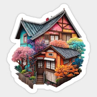 The houses of Ōsaka Sticker